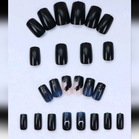 *LIMITED EDITION* Cute Cat Midnight Press On Nails - Picture 2 of 3